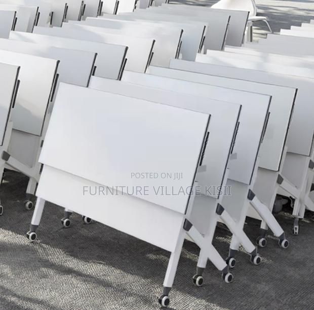 Office Table; 140cm Movable Foldable Training Table - thumbnail 8