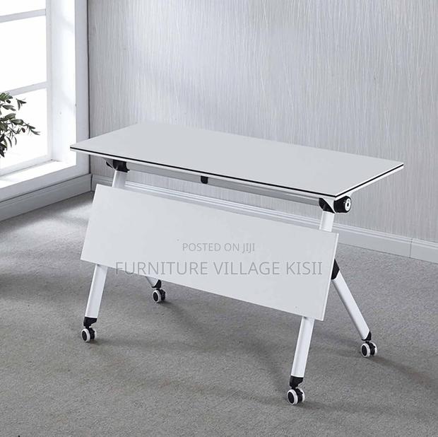 Office Table; 140cm Movable Foldable Training Table - thumbnail 4