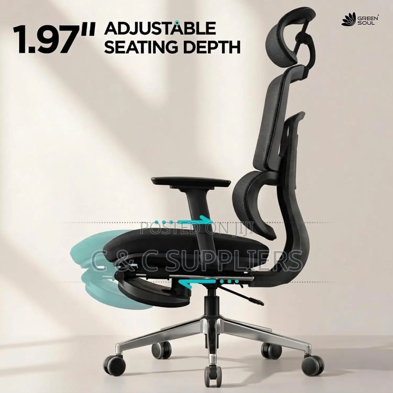 Orthopedic High Back Seat With Footrest