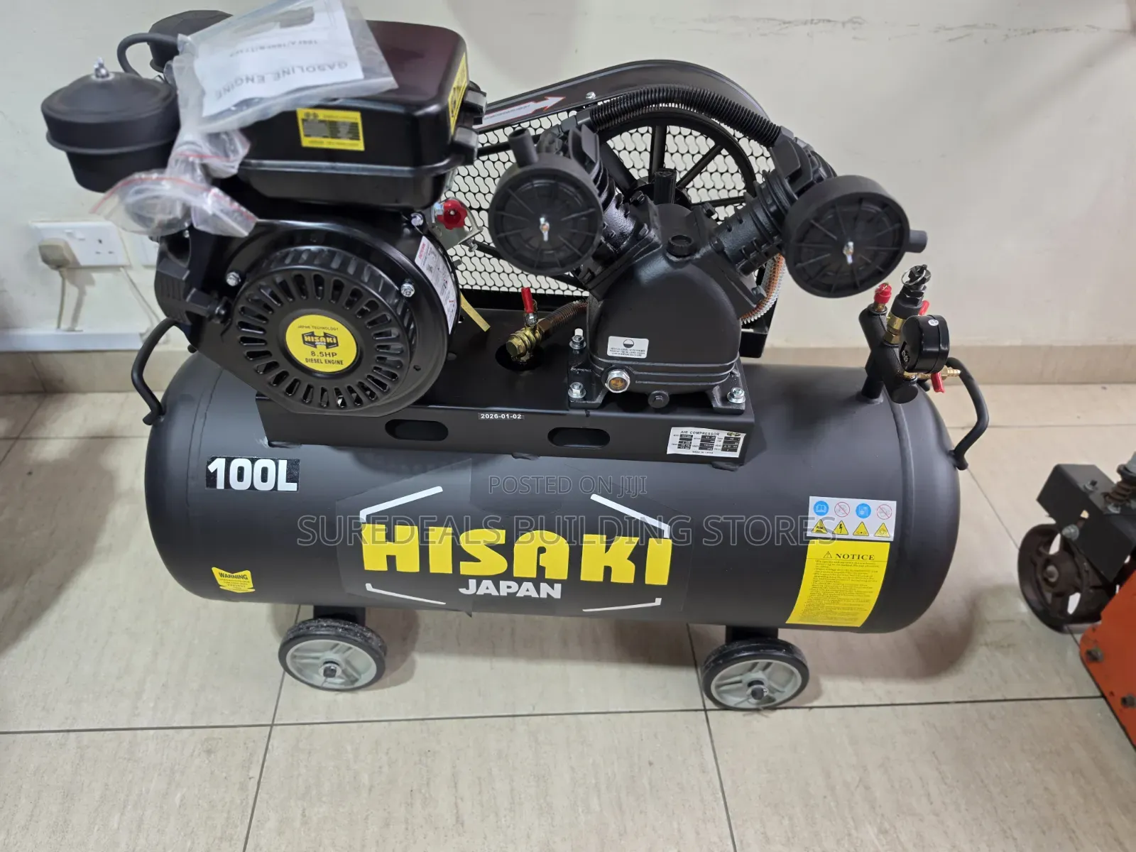 Hisaki Japan HK8100D 100L Diesel Powered Air Compressor