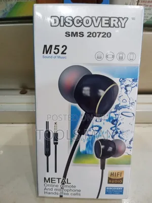 Discovery M52 Metal Wired Earphones HIFI Audio.
