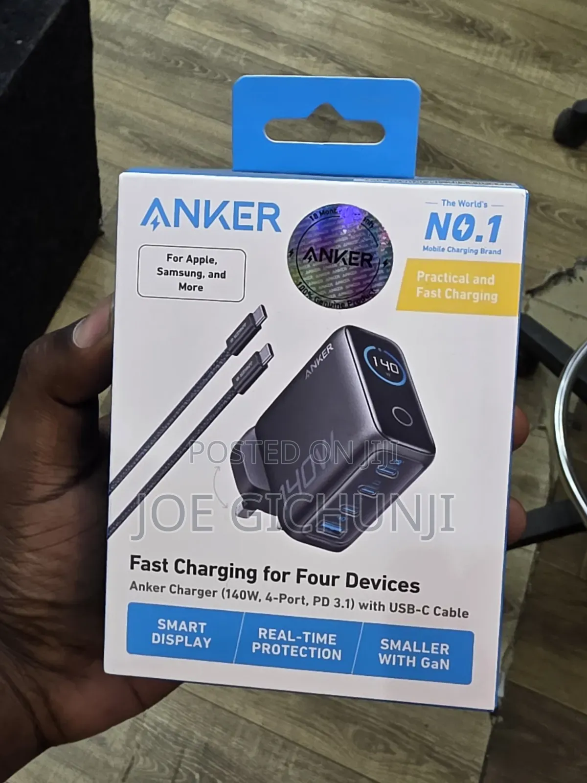 Anker 140W 4-Port Fast Charger (PD 3.1) With Smart Display