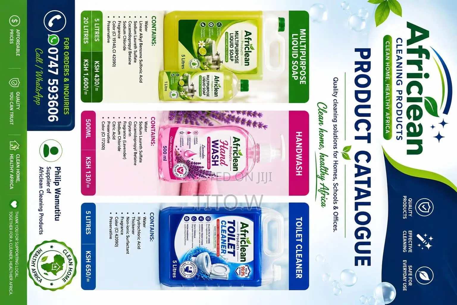 Multipurpose Liquid Soap, Handwash Toilet Cleaner
