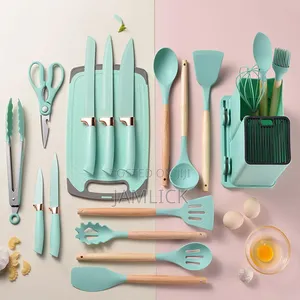 19pcs Heat-Resistant Silicone Cooking Utensil Set - Pm