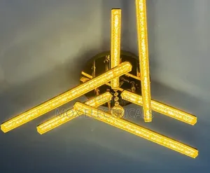 LED Tricolor Crystal Linear Ceiling Light