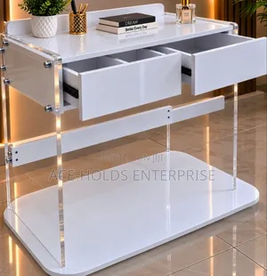 Executive 1.2m Imported Study Office Desk - Side Glass Frame