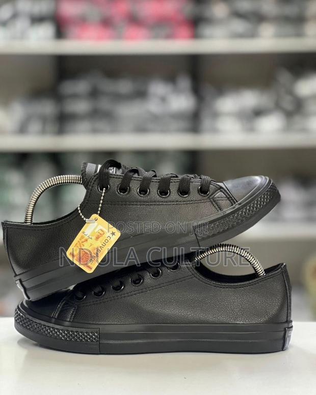 Faux Leather Rubber Shoes X Converse