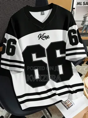 ​Trendy Black White "King 66" Oversized Graphic T-Shirt