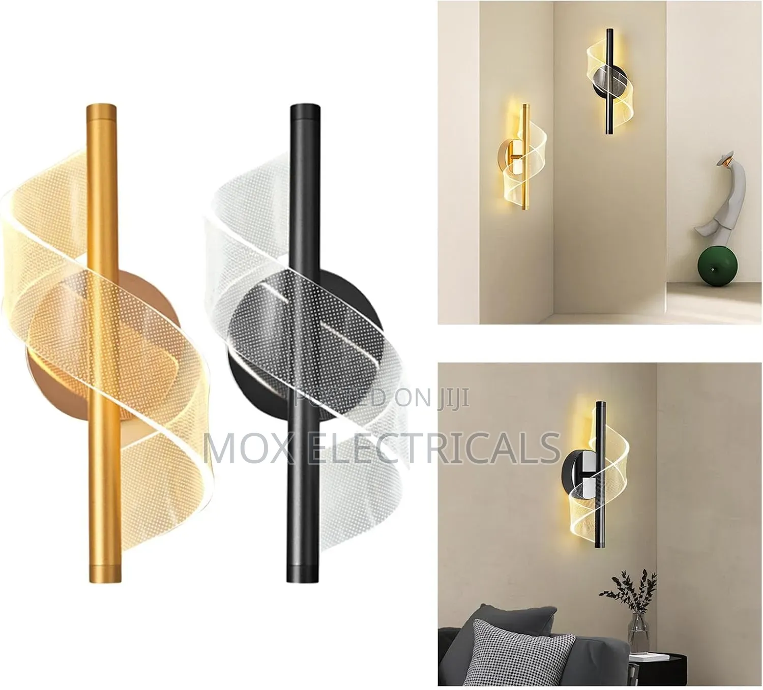 Wall Sconce Spiral Acrylic Led Wall Lamp