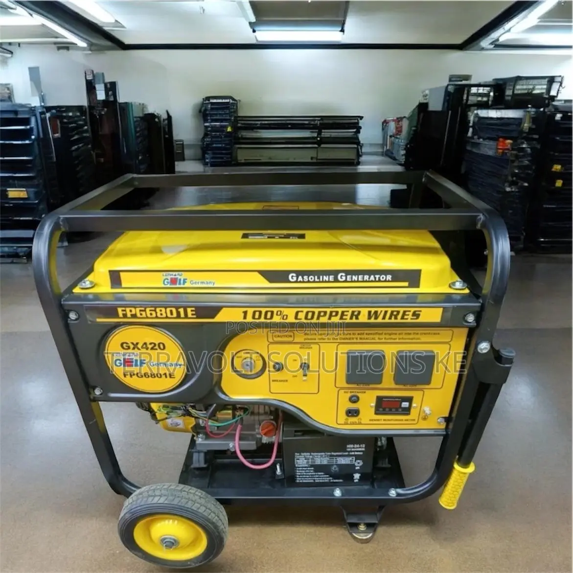 7.5kva Lenhard Golf FPG6801 Petrol Generator – Key Start Wheels