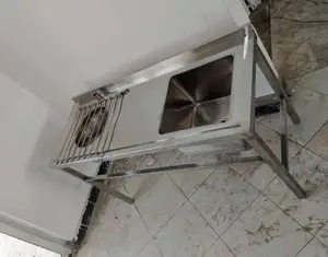Stainless Steel Hospital Sluice Sink Measuring 1350mm by 550mm