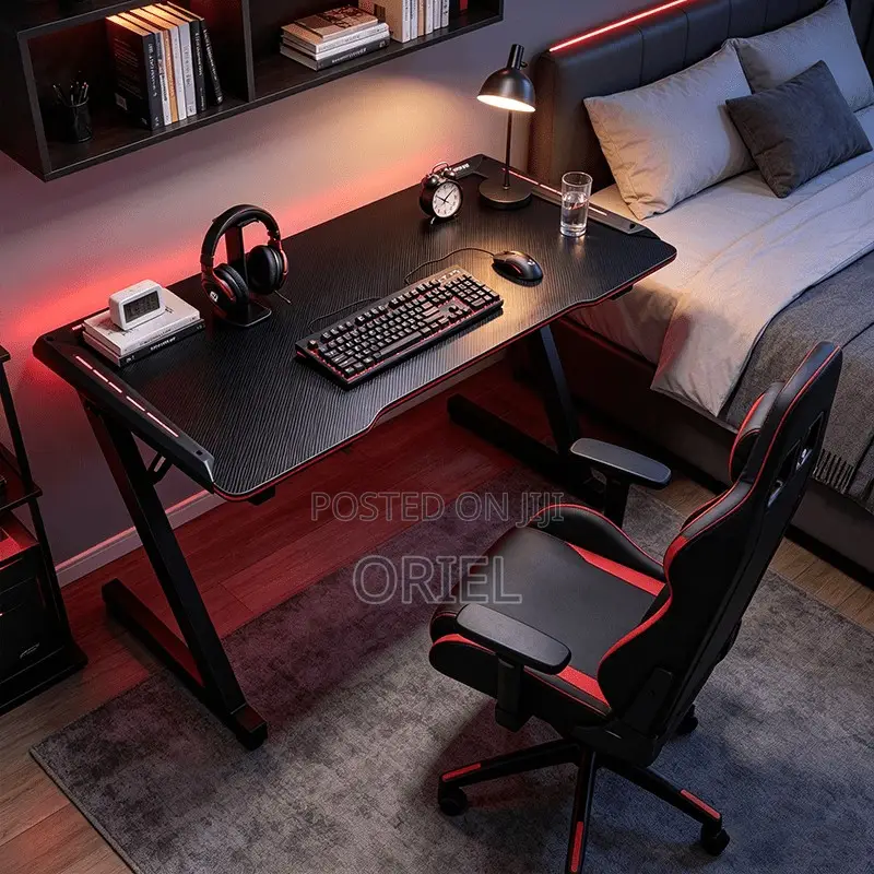 Office Table: Modern LED Gaming Desk