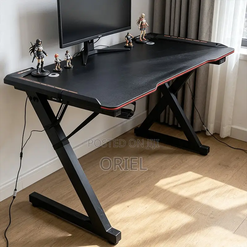 Office Table: Modern LED Gaming Desk