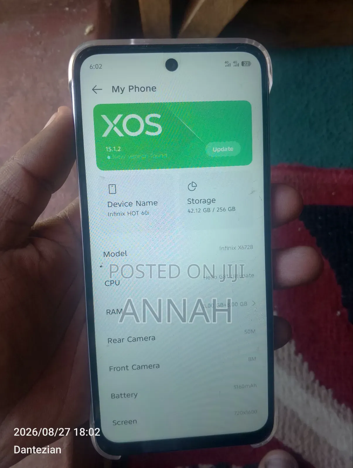 Infinix Hot 60i 256 GB Silver