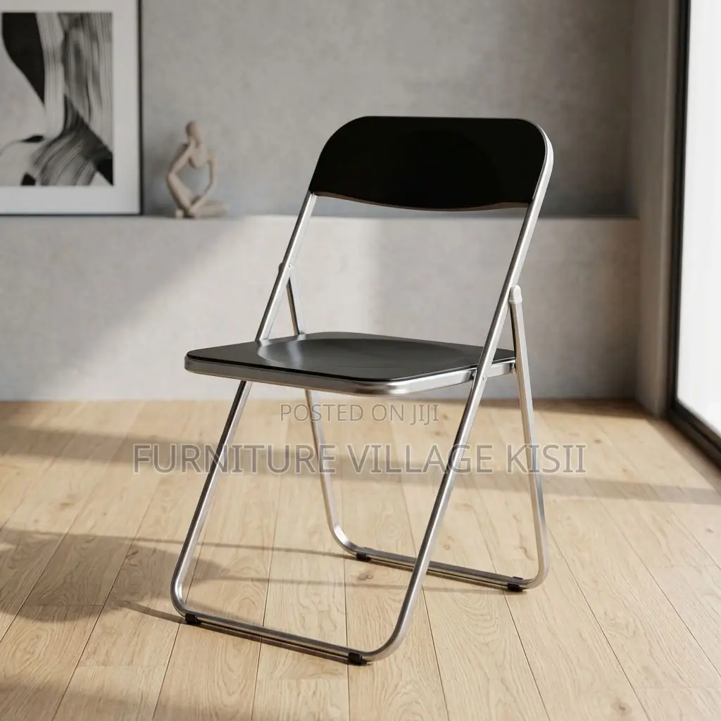 Black Acrylic Foldable Chair