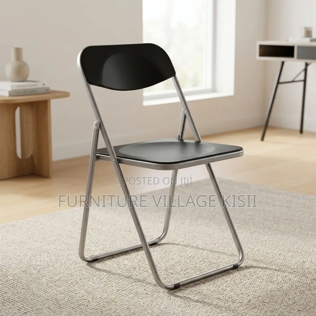 Black Acrylic Foldable Chair
