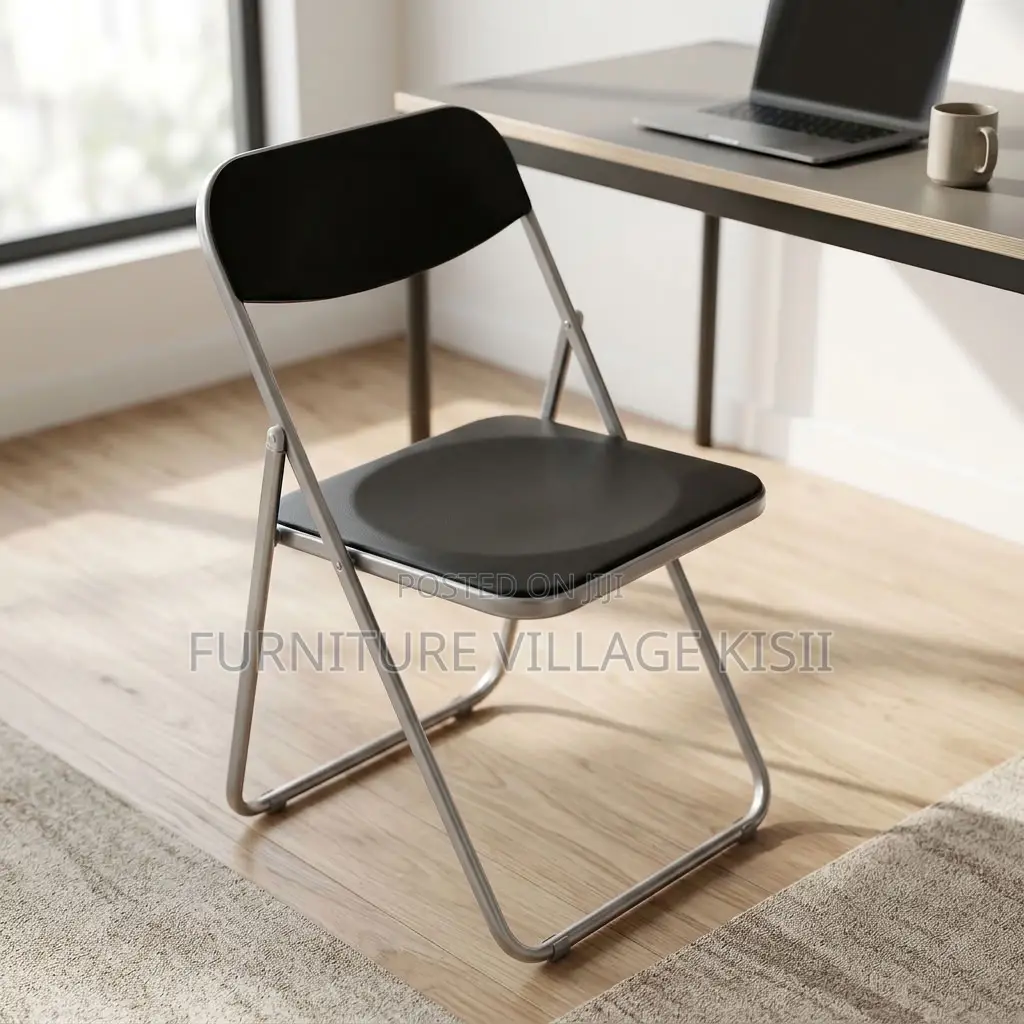 Black Acrylic Foldable Chair