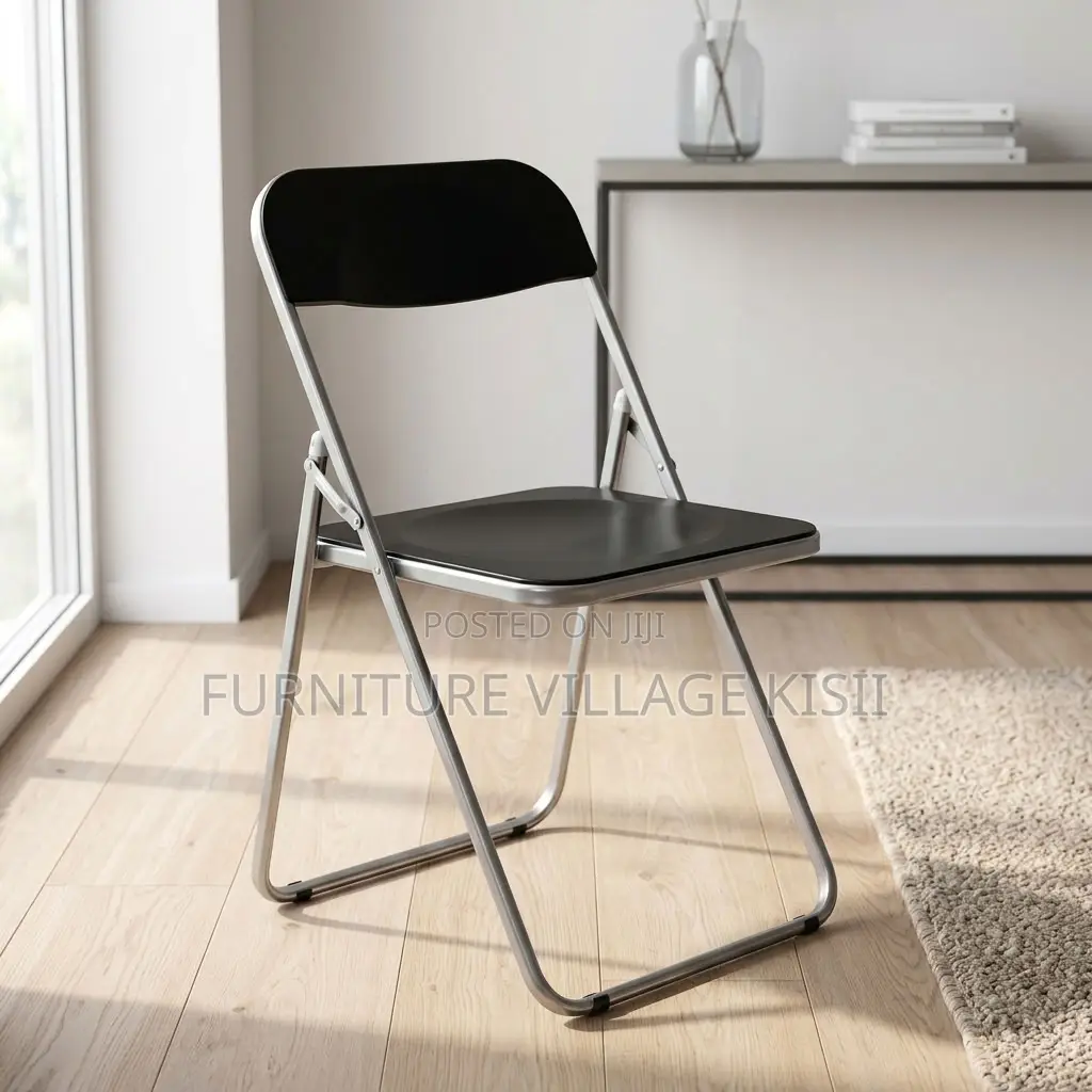 Black Acrylic Foldable Chair