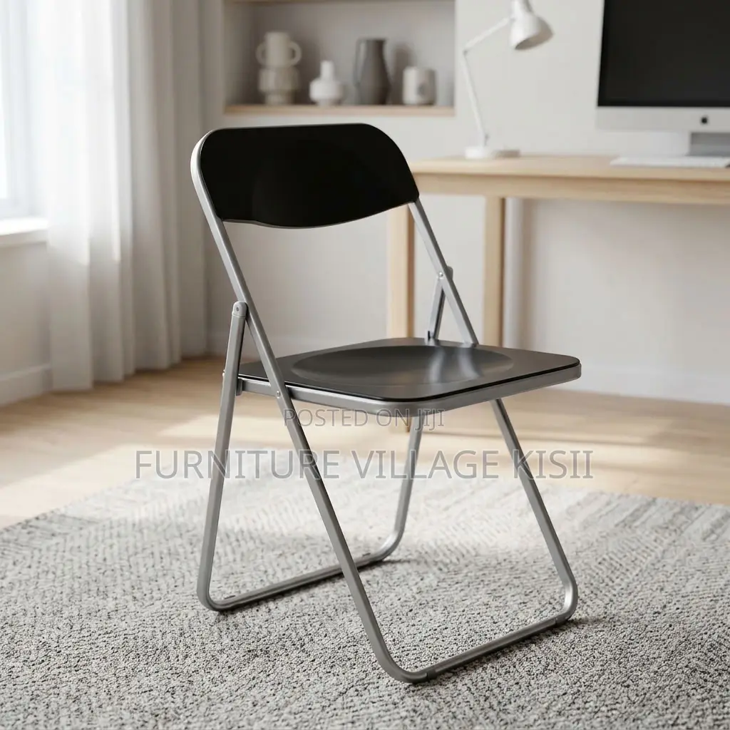 Black Acrylic Foldable Chair
