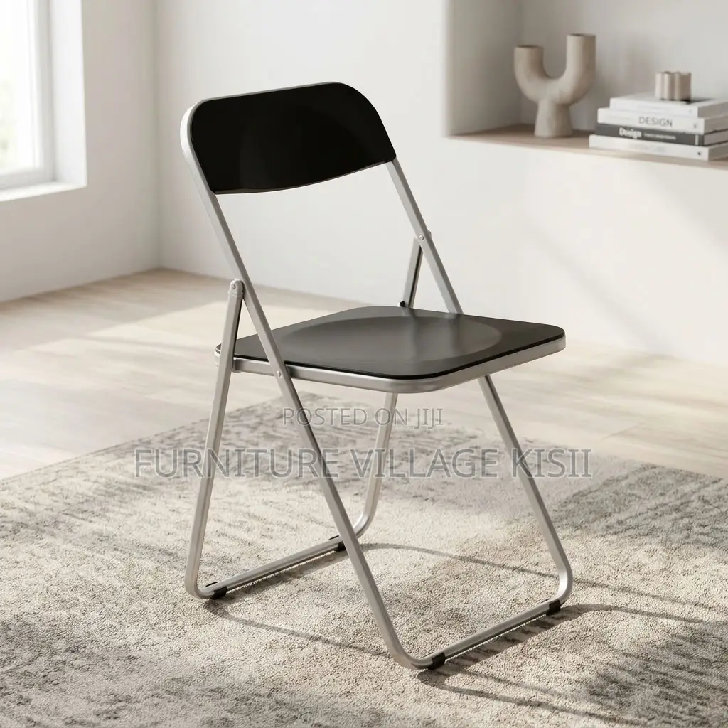 Black Acrylic Foldable Chair