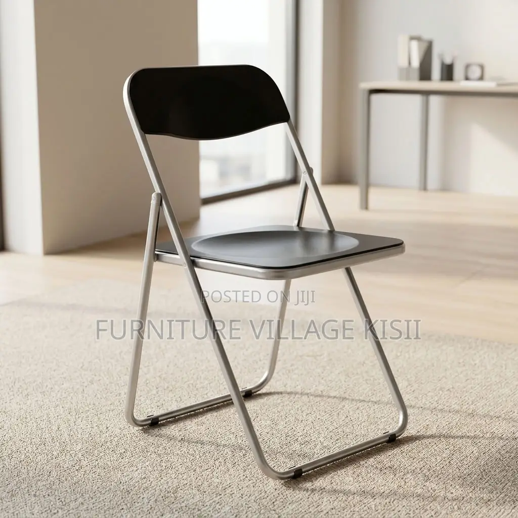 Black Acrylic Foldable Chair
