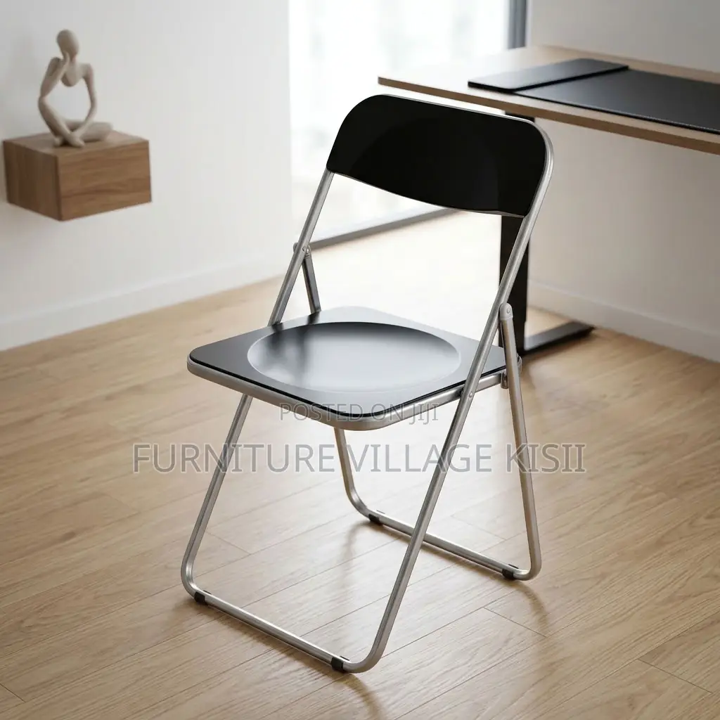 Black Acrylic Foldable Chair