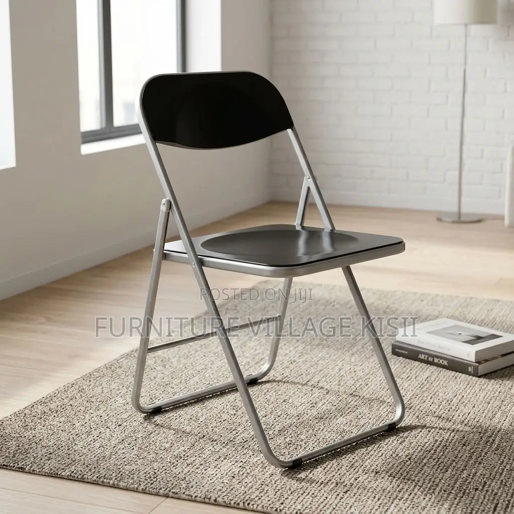 Black Acrylic Foldable Chair