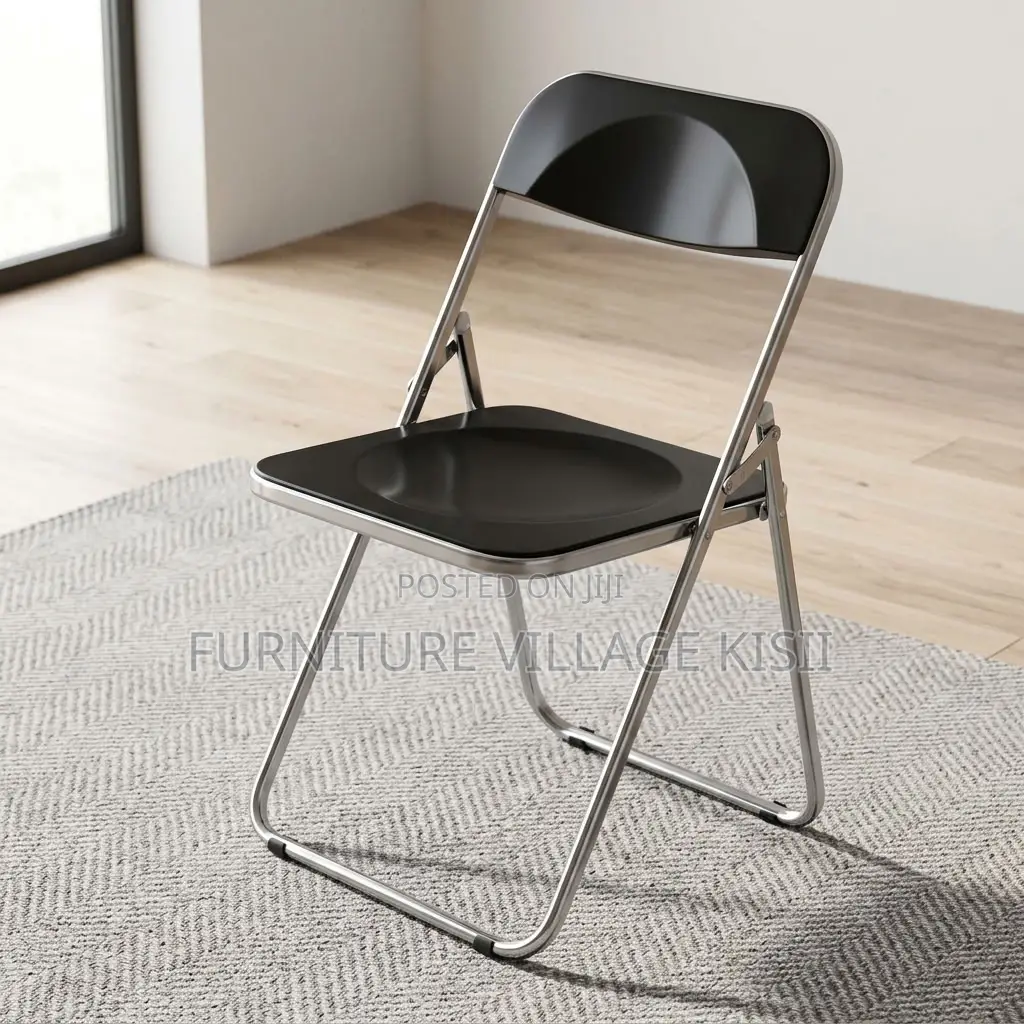 Black Acrylic Foldable Chair