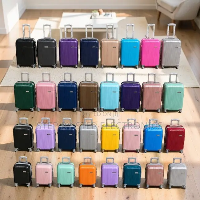 Lightweight Spacious 3-in-1 Unbreakable Rubber Plastic Suitcase Bags