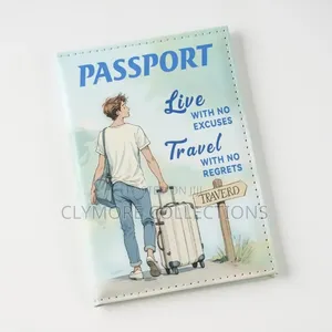Stylish Synthetic Leather Passport Holder RFID Blocking Travel Cover