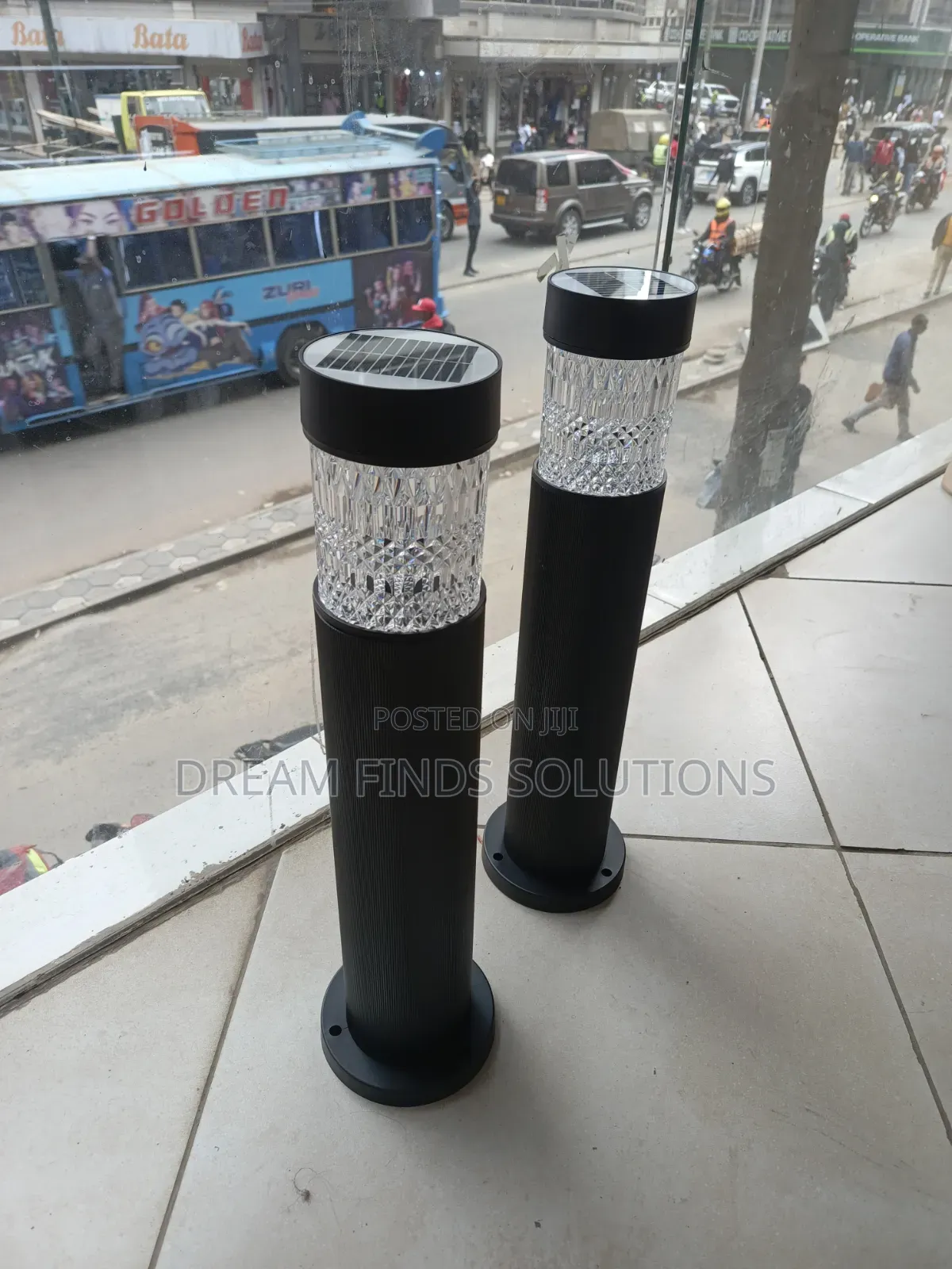 The Aurora Crystal Walkway Lamp Both Solar and AC (Optional)