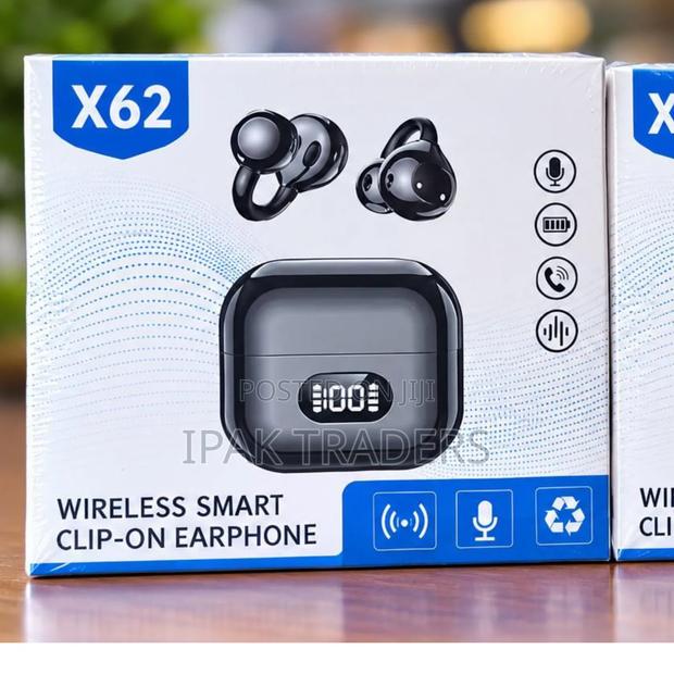 X62 Wireless Smart Clip-on Earbuds With LED Display Noise Reduction - thumbnail 2