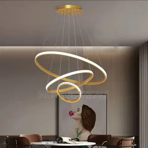 LED Black Circular Pendant Light