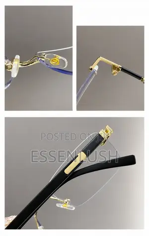 ​Executive Rimless Transition Glasses – Luxury Photochromic Anti-Blue