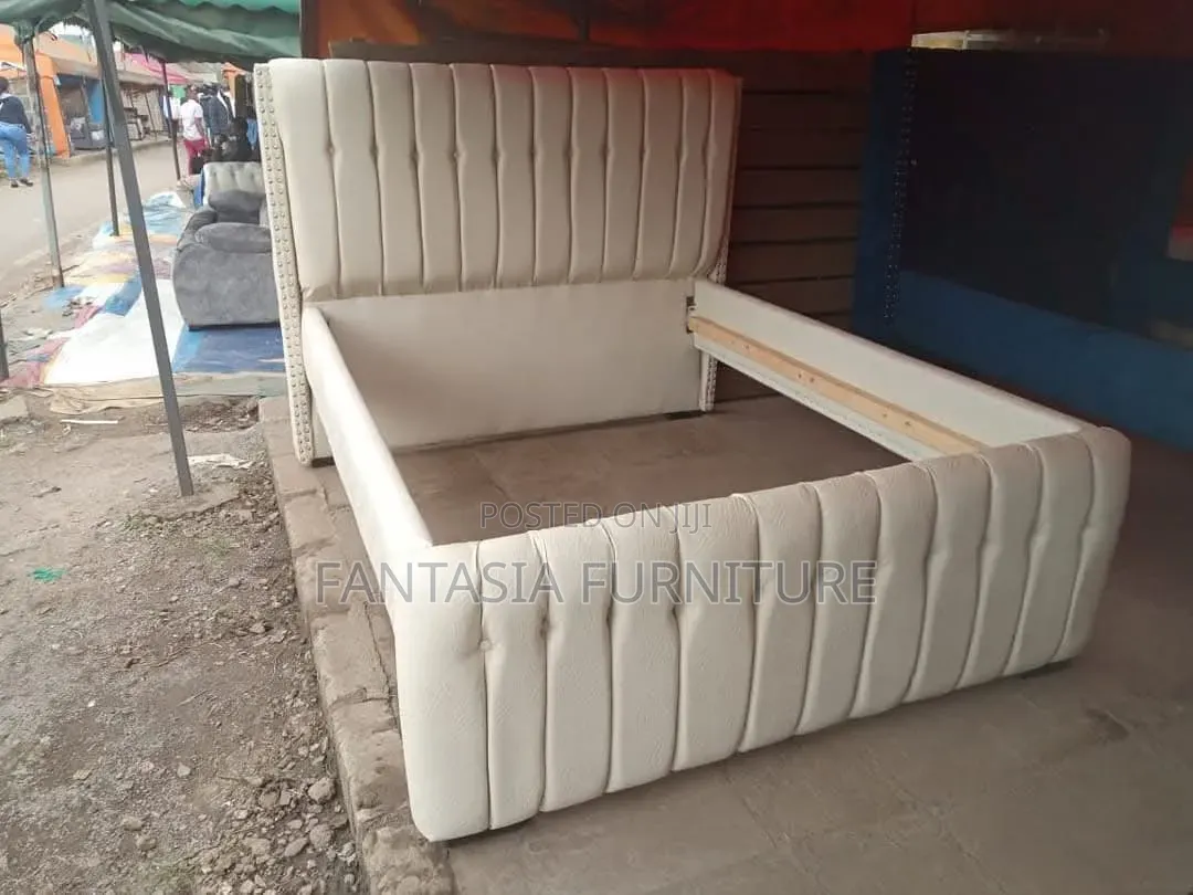 5 by 6 Cream Bed Free Delivery