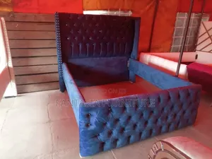 Blue/Black/ White 5 by 6 Bed