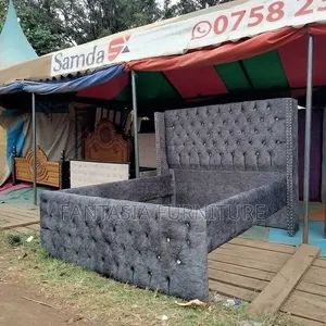 Brand New 5 by 6 Grey Bed