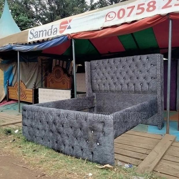 Brand New 5 by 6 Grey Bed