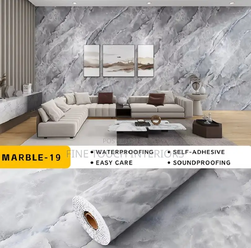 Marble Contact Wallpaper for Living Room, Kitchen Bathroom