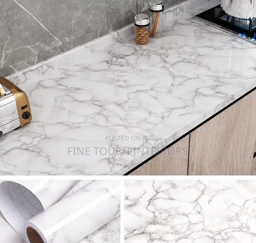 Marble Vinyl Wallpaper– Kitchen Countertop Cover