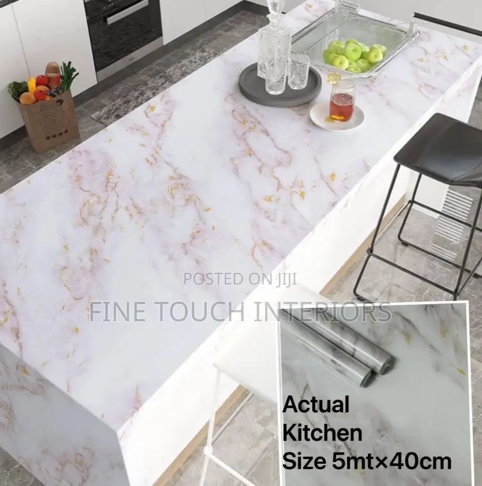 Marble Vinyl Wallpaper– Kitchen Countertop Cover