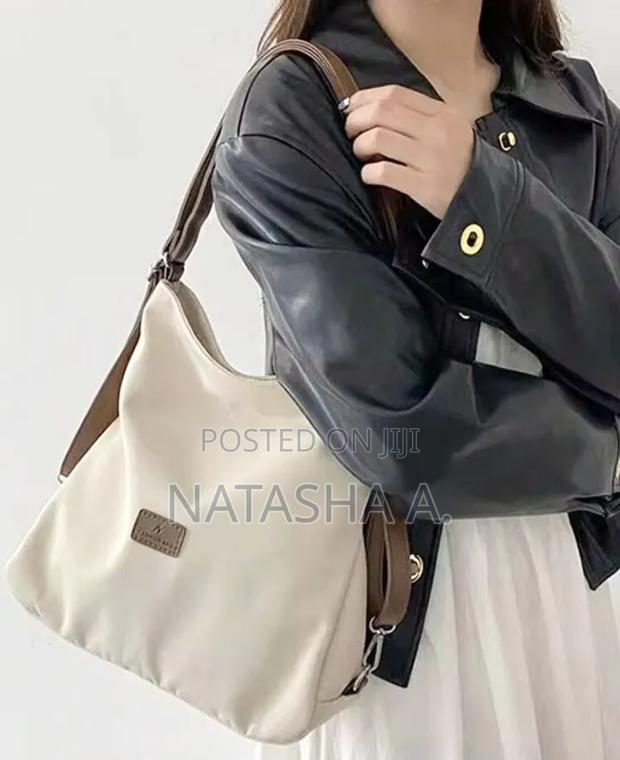 Canvas Tote Bag. Minimalist College Style Bag.