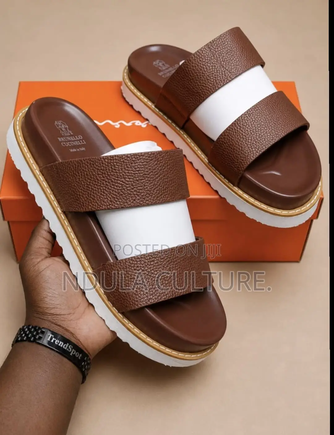 Double Strap Platform Sandals by Brunello