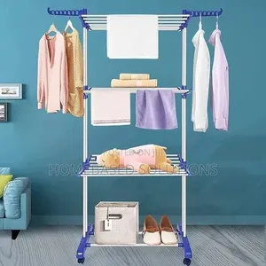 Foldable Moving Drying Rack for Salon and Home Use