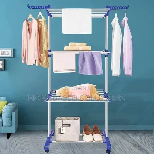 Foldable Moving Drying Rack for Salon and Home Use