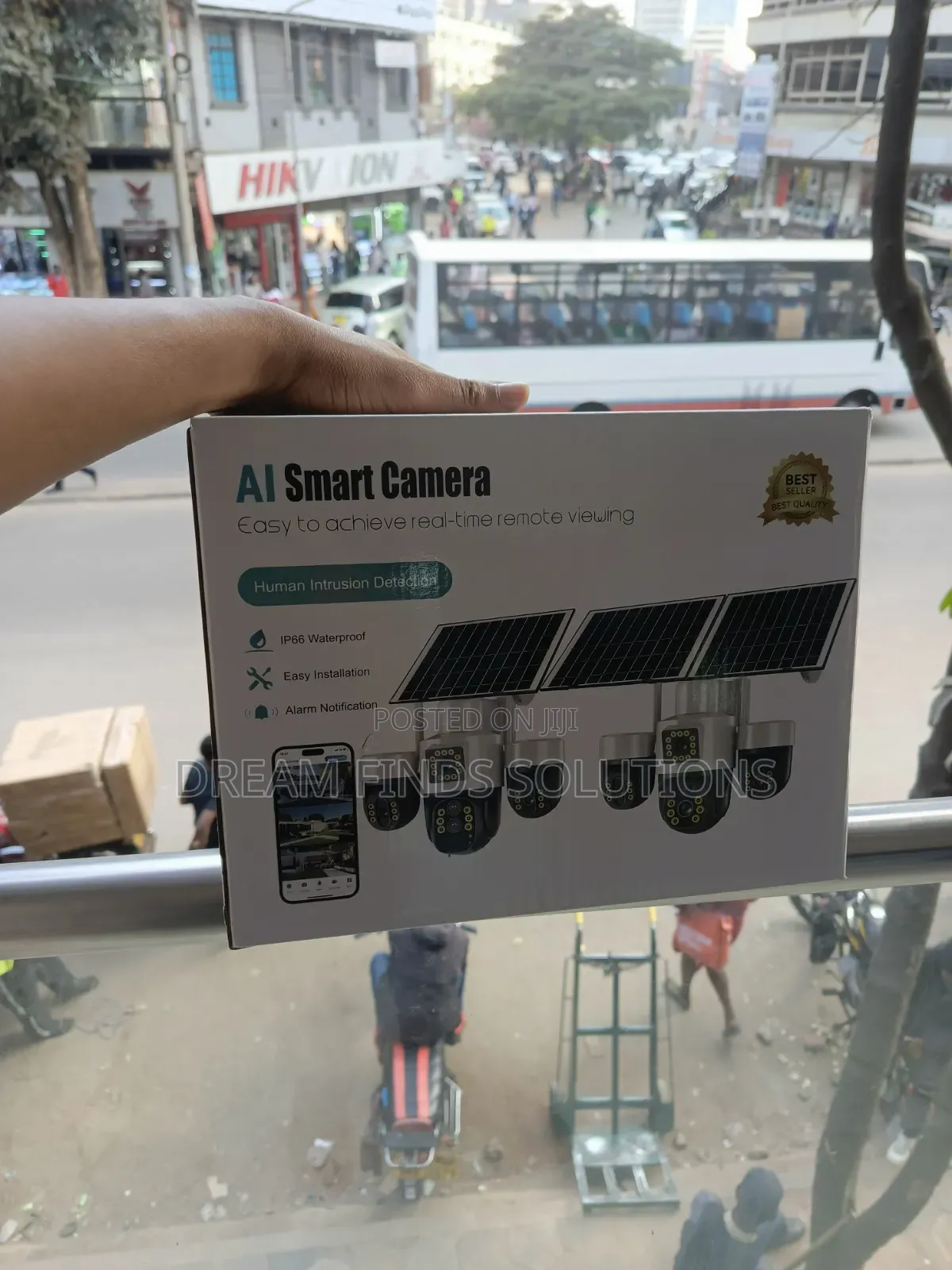 Secure Your Property – Solar Powered 3-Lens PTZ Wireless CCTV