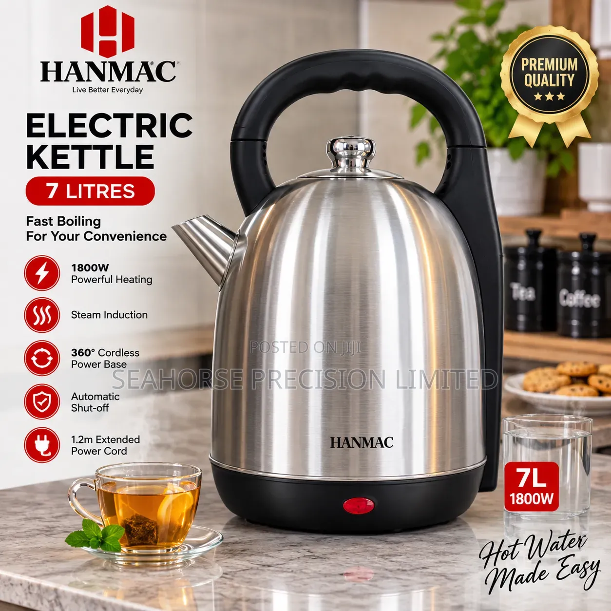 HANMAC 7L Electric Kettle – 1800W