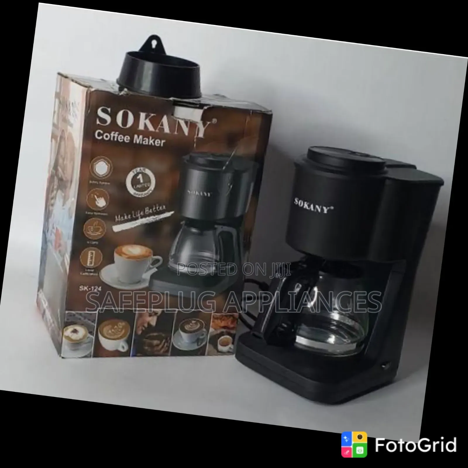 Sokany Sk-124 Coffee Brewing Machine – 650w | 750ml Capacity 