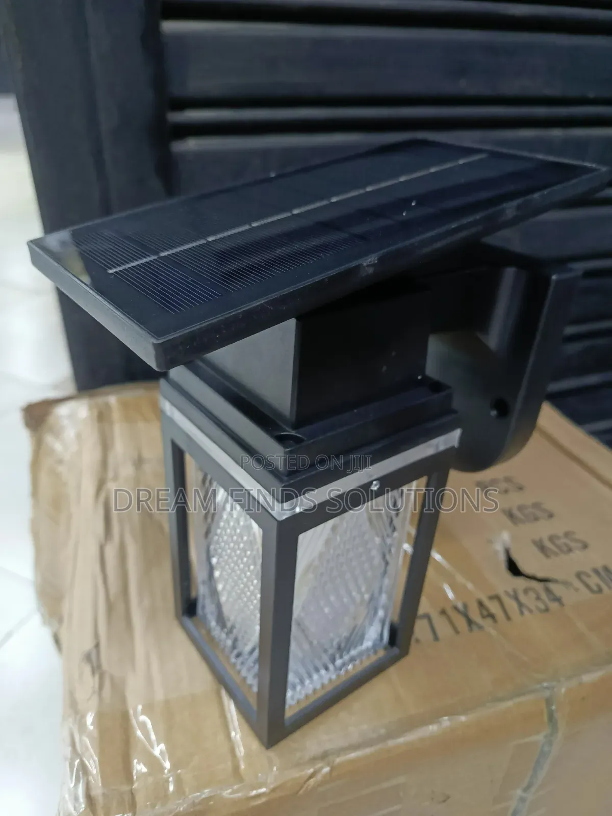 Architectural Black Solar Wall Sconce