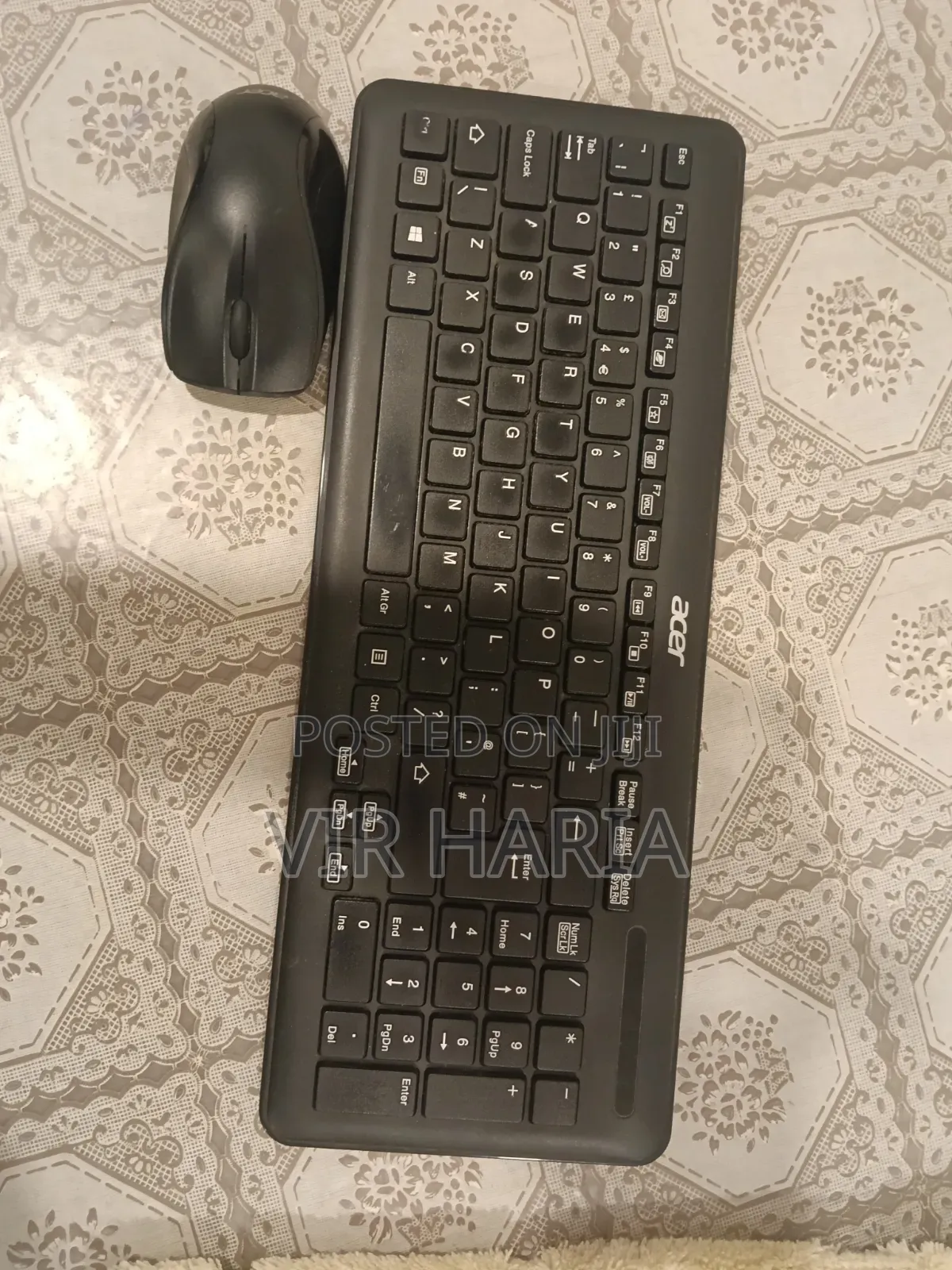 Acer Wireless Keyboard Mouse Combo (Full Size, Black) – Like New